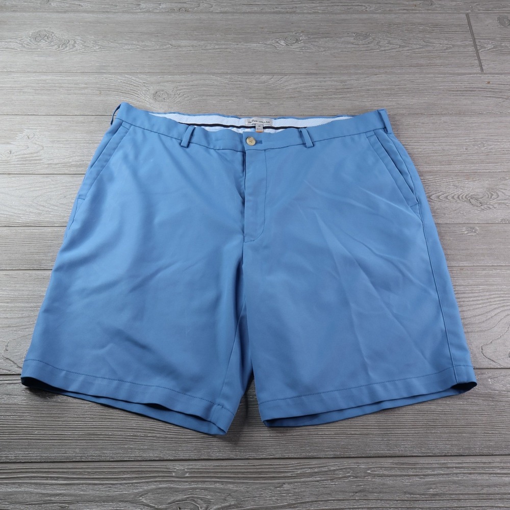 Peter Millar Crown Sport Golf Shorts Men's 38 Blue Performance Salem